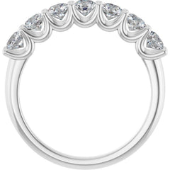 Platinum 1 CTW Natural Diamond Anniversary Band