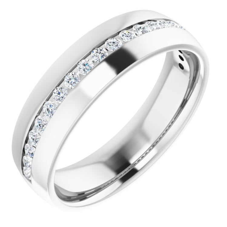 14K White Gold 3/8 CTW Lab-Grown Diamond Band