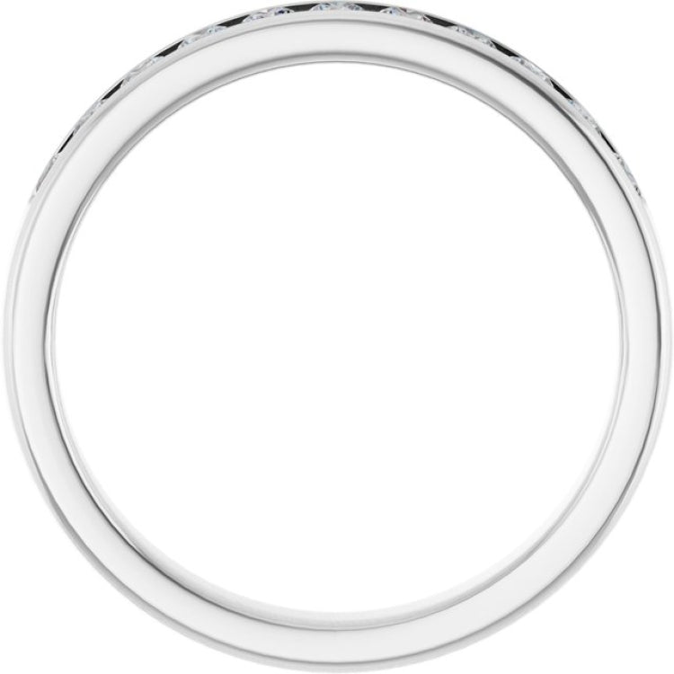 Platinum 5/8 CTW Natural Diamond Band