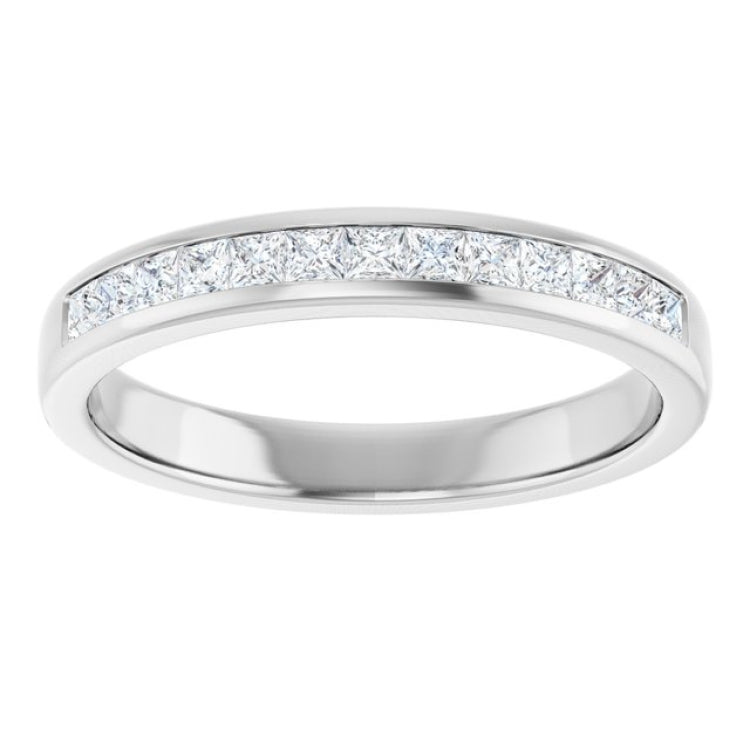 Platinum 1/2 CTW Natural Diamond Band