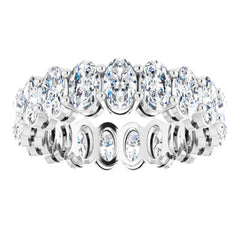 14K White Gold 3 3/8 CTW Lab-Grown Diamond Eternity Band