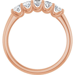 14K Rose Gold 1 CTW Lab-Grown Diamond Anniversary Band