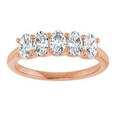 14K Rose Gold 1 CTW Lab-Grown Diamond Anniversary Band