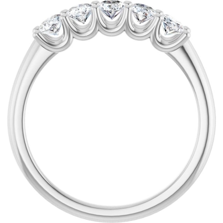 14K White Gold 1 CTW Lab-Grown Diamond Anniversary Band