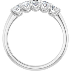 14K White Gold 1 CTW Lab-Grown Diamond Anniversary Band