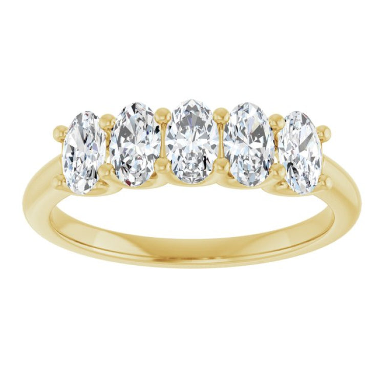 14K Yellow Gold 1 CTW Lab-Grown Diamond Anniversary Band