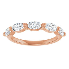 14K Rose Gold 9/10 CTW Lab-Grown Diamond Anniversary Band