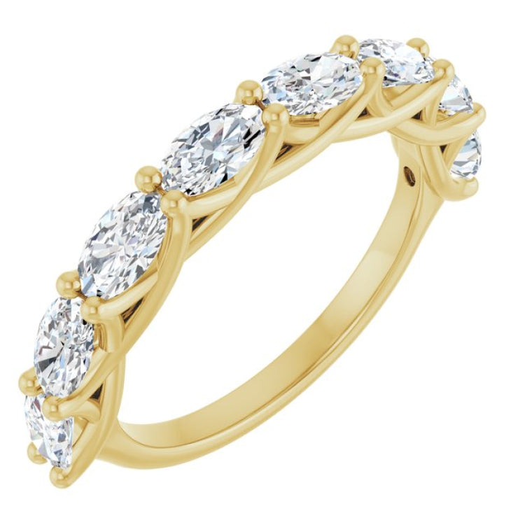 14K Yellow Gold 2 CTW Lab-Grown Diamond Anniversary Band