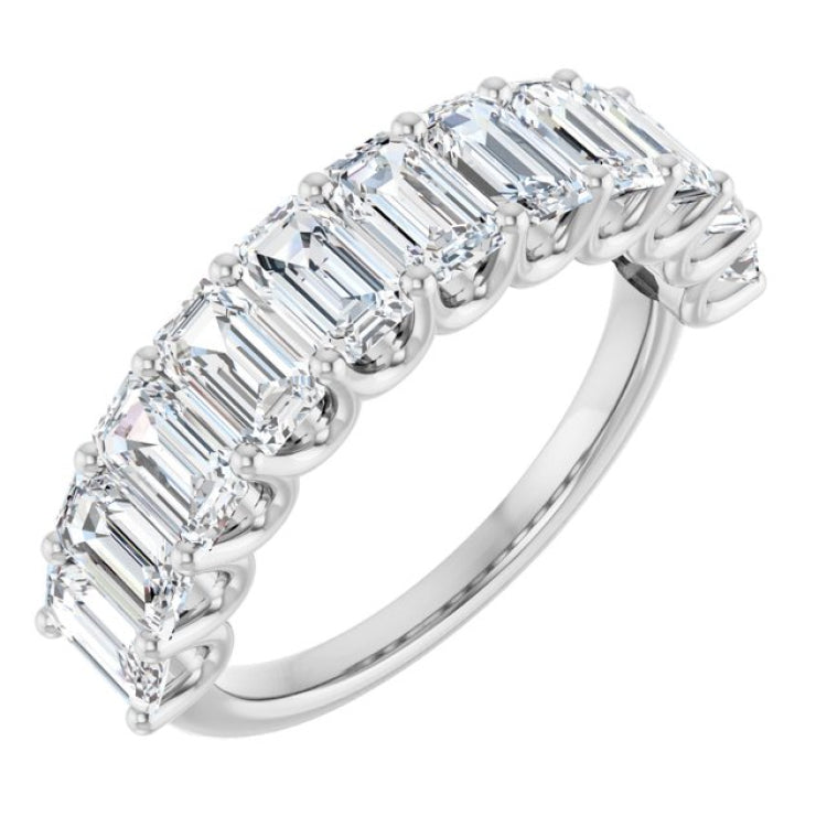 14K White Gold 3 7/8 CTW Natural Diamond Annniversary Band