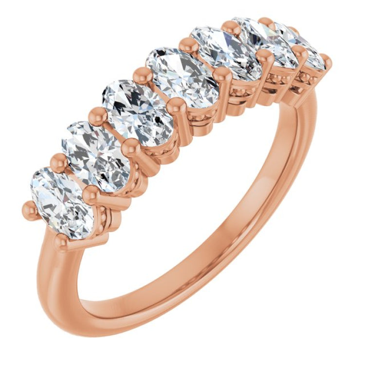14K Rose Gold 1 5/8 CTW Natural Diamond Anniversary Band