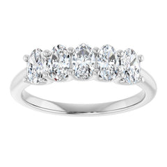 14K White Gold 1 1/6 CTW Natural Diamond Anniversary Band