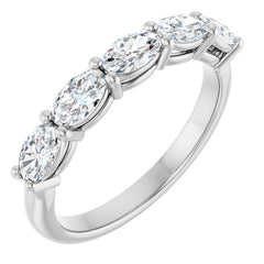Platinum 1 1/6 CTW Natural Diamond Anniversary Band