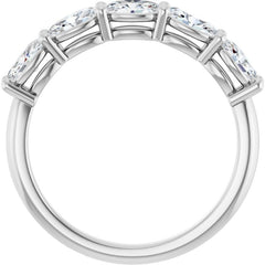 Platinum 1 1/6 CTW Natural Diamond Anniversary Band