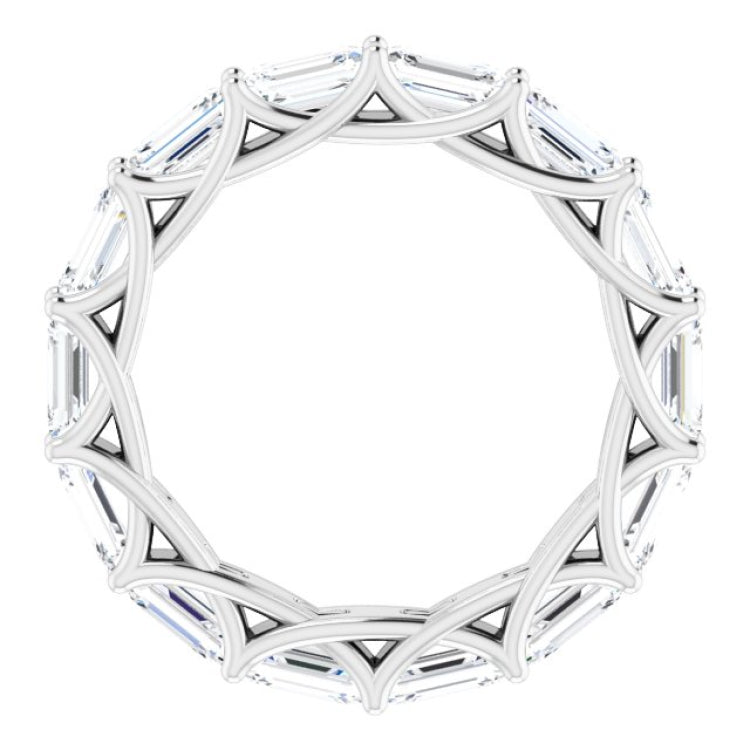 Platinum 4 9/10 CTW Natural Diamond Eternity Band