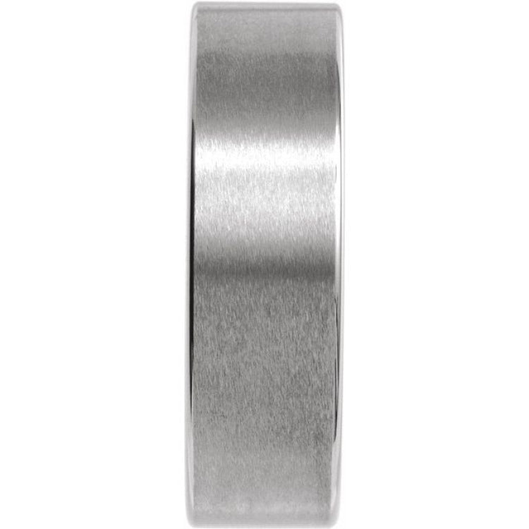 Tungsten 7 mm Comfort-Fit Flat Band Size 9