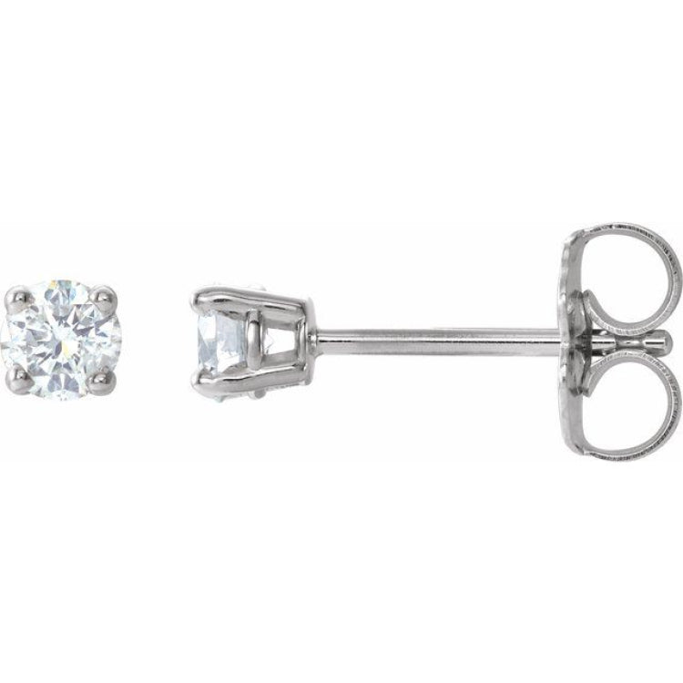 Sterling Silver 1/2 CTW Lab-Grown Diamond Earrings