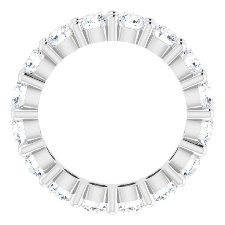 10K White Gold 4 1/3 CTW Natural Diamond Eternity Band Size 7.25