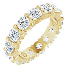 10K Yellow Gold 3 5/8 CTW Natural Diamond Eternity Band Size 5