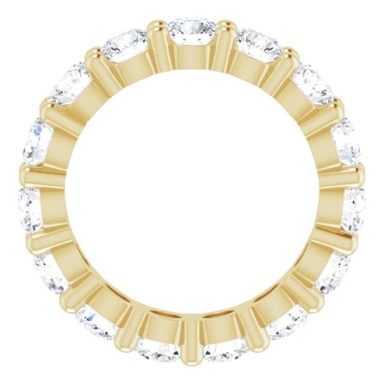 10K Yellow Gold 3 5/8 CTW Natural Diamond Eternity Band Size 5