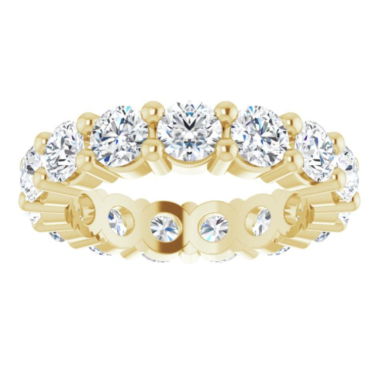 10K Yellow Gold 3 5/8 CTW Natural Diamond Eternity Band Size 5