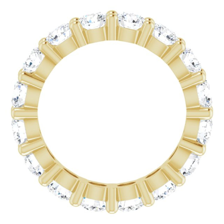 10K Yellow Gold 3 7/8 CTW Natural Diamond Eternity Band Size 5.75