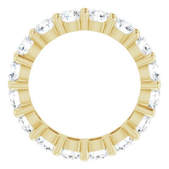 10K Yellow Gold 3 7/8 CTW Natural Diamond Eternity Band Size 5.75