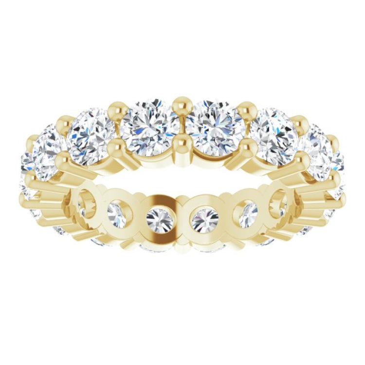 10K Yellow Gold 3 7/8 CTW Natural Diamond Eternity Band Size 5.75