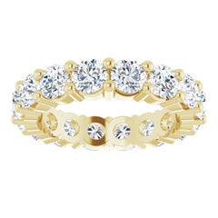 10K Yellow Gold 3 7/8 CTW Natural Diamond Eternity Band Size 5.75