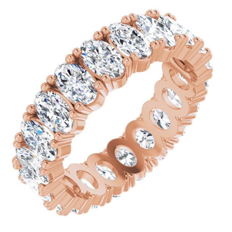 10K Rose Gold 5 1/5 CTW Natural Diamond Eternity Band Size 6.75