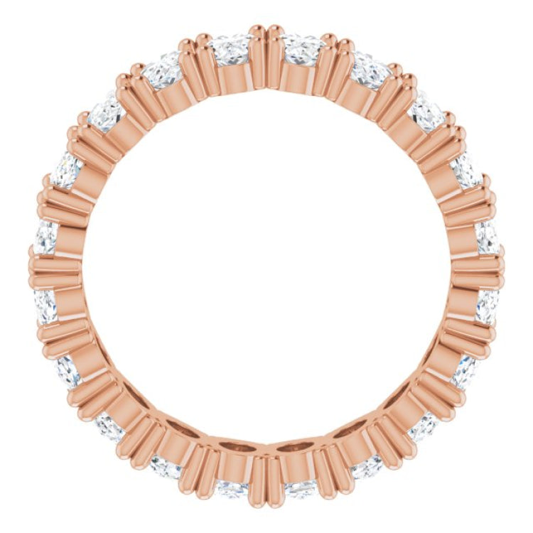 10K Rose Gold 5 1/5 CTW Natural Diamond Eternity Band Size 6.75