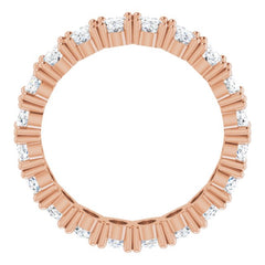 10K Rose Gold 5 1/5 CTW Natural Diamond Eternity Band Size 6.75