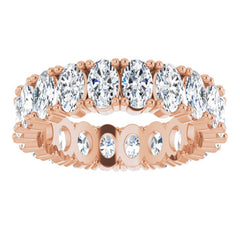 10K Rose Gold 5 1/5 CTW Natural Diamond Eternity Band Size 6.75