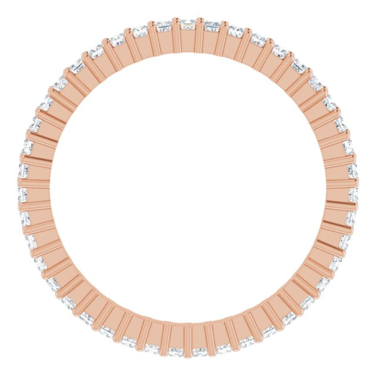 10K Rose Gold 1/2 CTW Natural Diamond Eternity Band Size 6.25