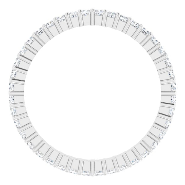 10K White Gold 7/8 CTW Natural Diamond Eternity Band Size 8