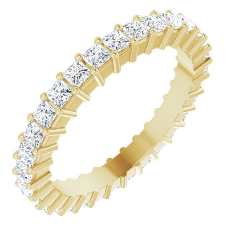 10K Yellow Gold 1 CTW Natural Diamond Eternity Band Size 4.75