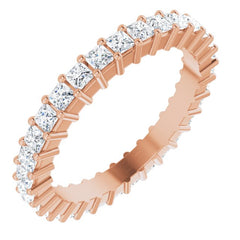 10K Rose Gold 1 CTW Natural Diamond Eternity Band Size 5