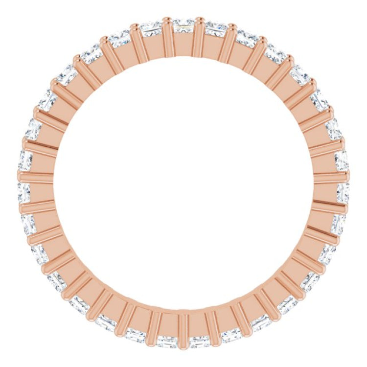 10K Rose Gold 1 CTW Natural Diamond Eternity Band Size 5