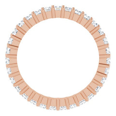 10K Rose Gold 1 CTW Natural Diamond Eternity Band Size 5