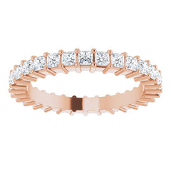 10K Rose Gold 1 CTW Natural Diamond Eternity Band Size 5