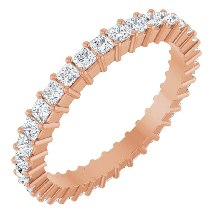 10K Rose Gold 1 1/5 CTW Natural Diamond Eternity Band Size 7