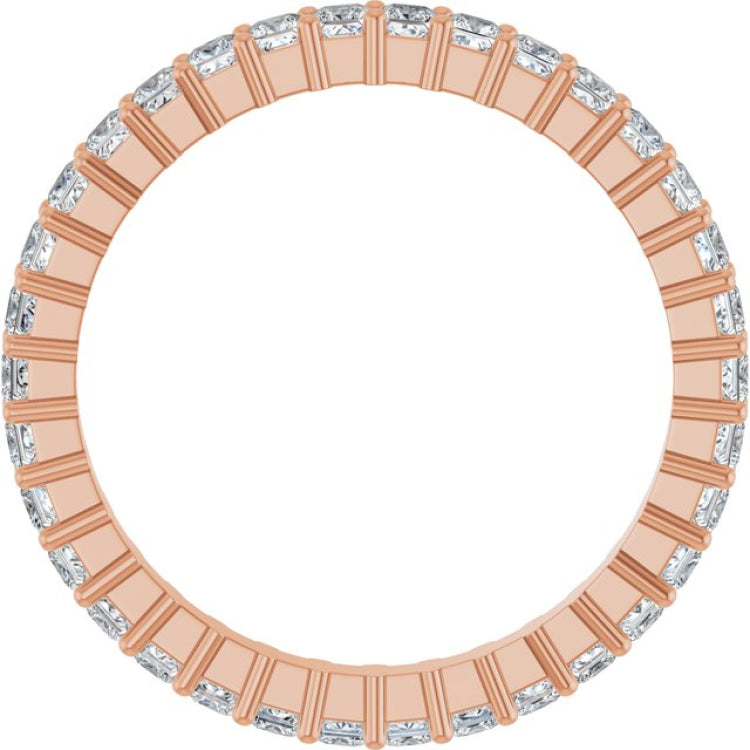 10K Rose Gold 1 1/5 CTW Natural Diamond Eternity Band Size 7