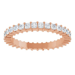 10K Rose Gold 1 1/5 CTW Natural Diamond Eternity Band Size 7
