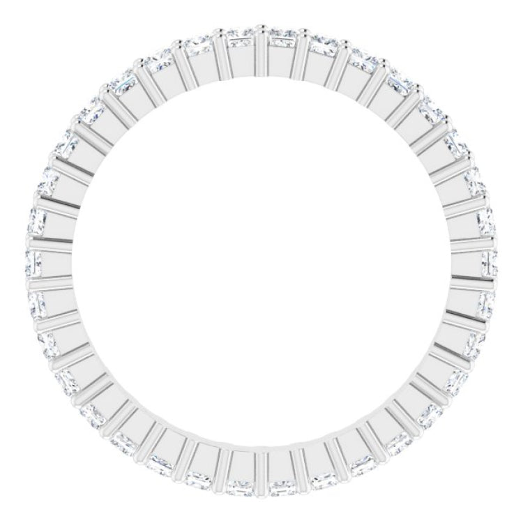 10K White Gold 1 1/5 CTW Natural Diamond Eternity Band Size 7.25