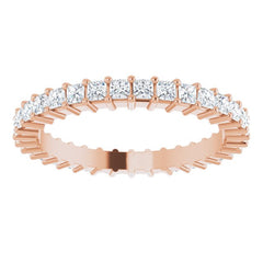10K Rose Gold 1 1/5 CTW Natural Diamond Eternity Band Size 7.5