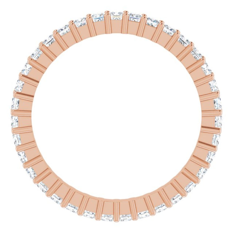 10K Rose Gold 1 1/4 CTW Natural Diamond Eternity Band Size 7.75