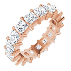 10K Rose Gold 5 CTW Lab-Grown Diamond Eternity Band Size 8