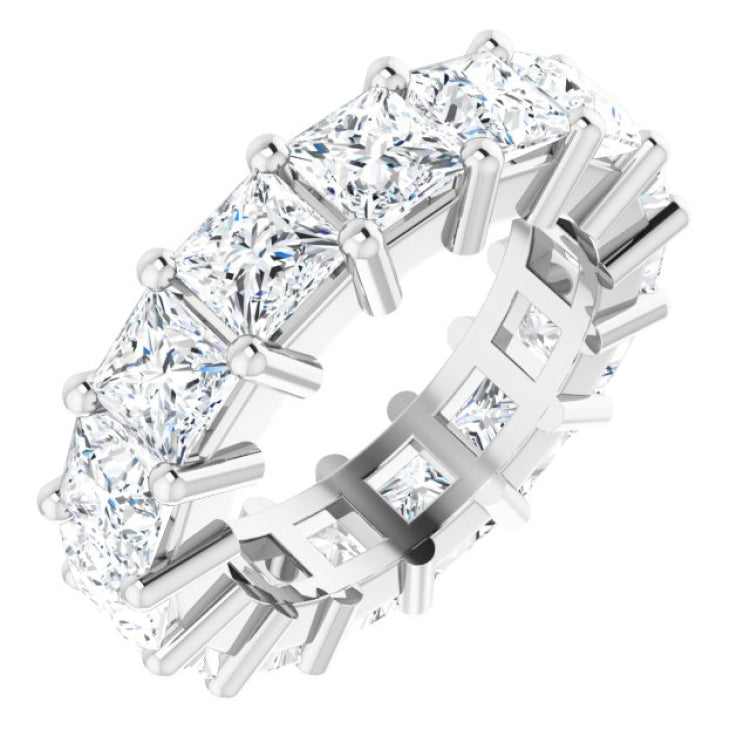 10K White Gold 6 CTW Lab-Grown Diamond Eternity Band Size 4.25