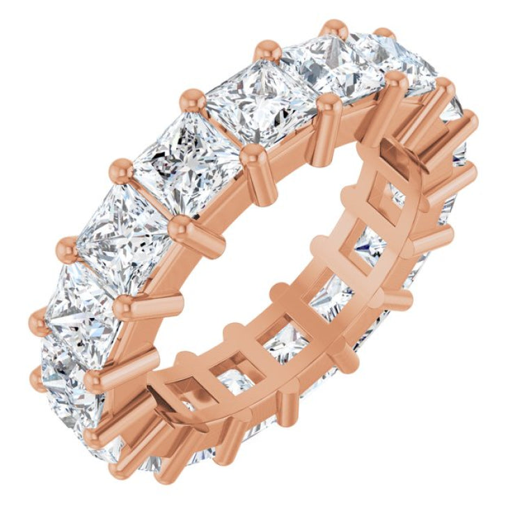 10K Rose Gold 6 3/4 CTW Lab-Grown Diamond Eternity Band Size 7
