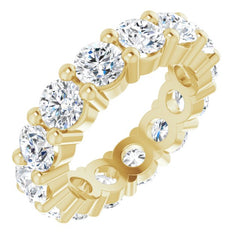 10K Yellow Gold 3 3/4 CTW Lab-Grown Diamond Eternity Band Size 4.25