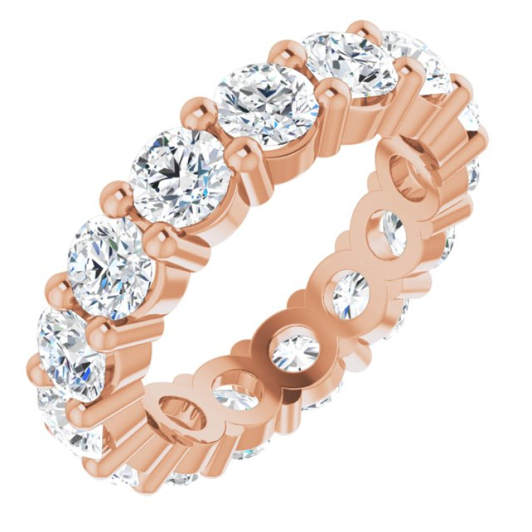 10K Rose Gold 4 CTW Lab-Grown Diamond Eternity Band Size 6